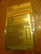 Gold Medal Models HO #87-02 Standard Fire Escape Kit -- 2-Sory Add-On Set