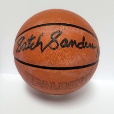 Tom Satch Sanders Signed VTG Spalding Super Flite Basketball Boston Celtics HOF