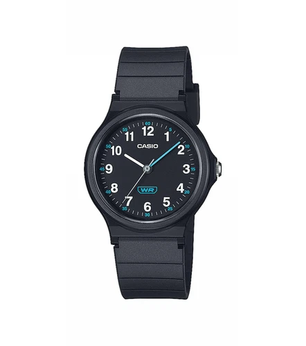 Womens Wristwatch CASIO LQ-24B-1BEF Silicone Black Vintage