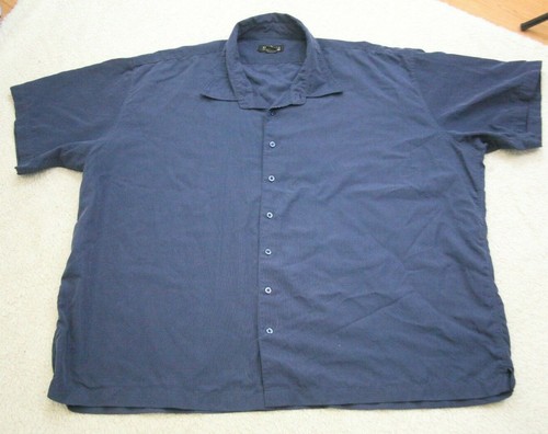 5X Dress Shirt Blue Short Sleeve Mens 