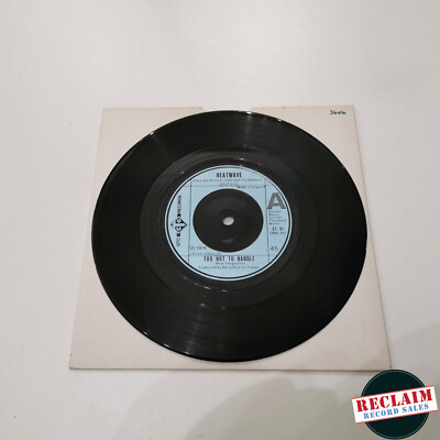 heatwave too hot to handle 7'' vinyl record very good condition