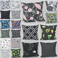 Kissenhülle Hülle Kissenbezug Bezug Kissen 100% Baumwolle 12 Maße schwarz