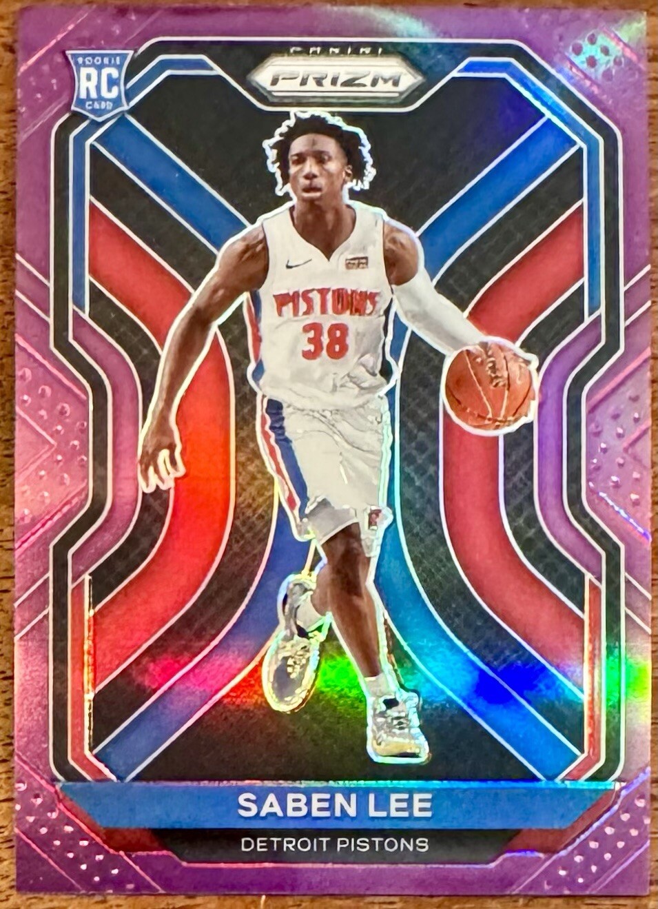 SABEN LEE 2020/21 PANINI PRIZM #261 ROOKIE PURPLE PRIZMS RC /99 SP | PISTONS