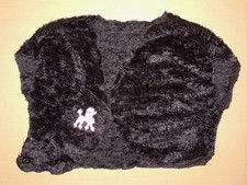 NWOT soft short sleeve poodle bolero black w/puppy applique dance coverup girls
