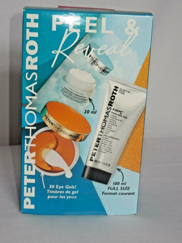 PETER THOMAS ROTH PEEL & REVEAL SET - FIRMX, 24K GOLD EYE PATCHES & WATER DRENCH - Image 2 of 4