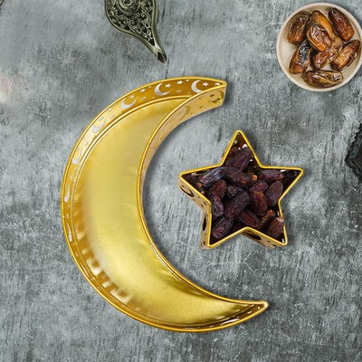 Ramadan Mondförmige Holzdekorationen Eid Al Fitr Kunsthandwerk Ornamente