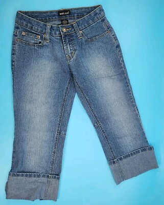 Vintage Y2K Wet Seal Jeans Capris Size 0