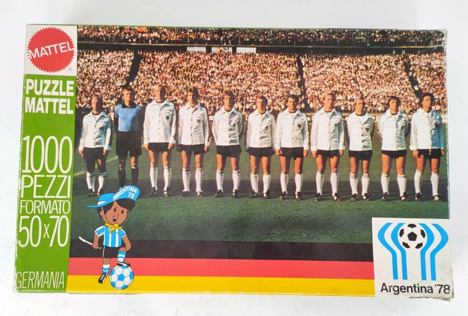 Puzzle Mondiali calcio Argentina 78 Germania 50x70cm Mattel vintage completo-68I - Immagine 3 di 4