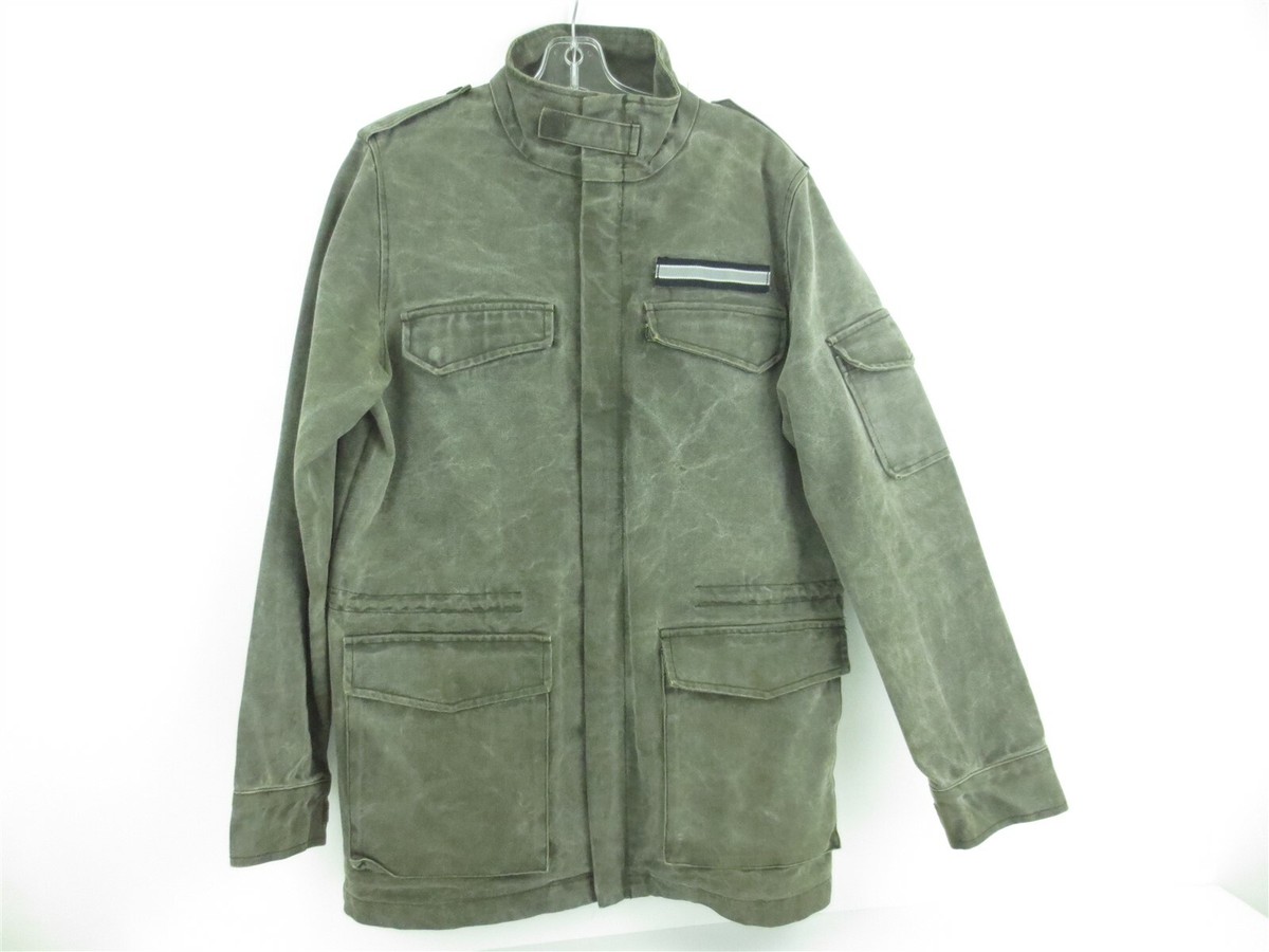 CHEMISTRYTHE Chemistry Men's Jacket Long Army Style Denim Size Large