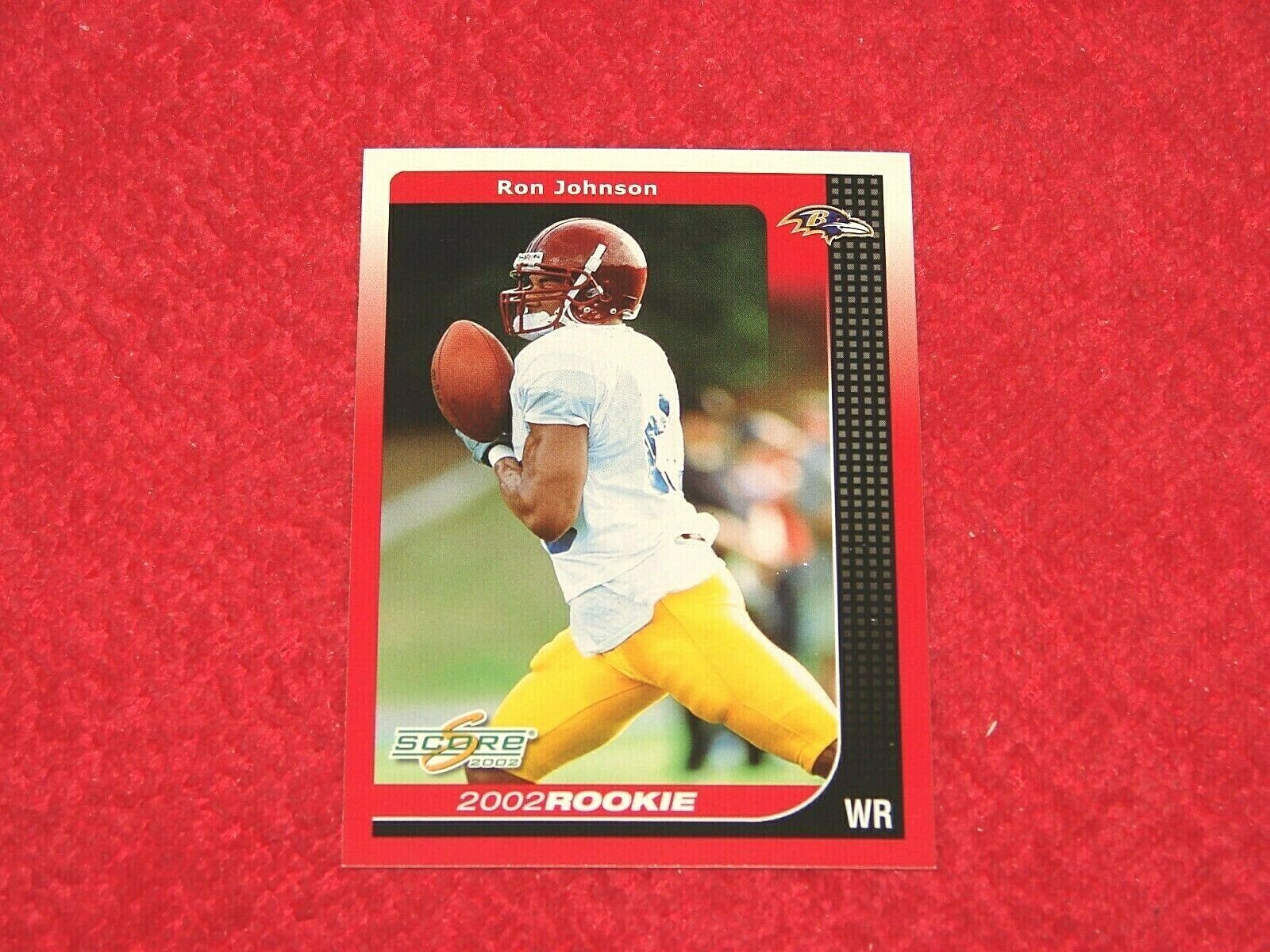 RON JOHNSON RAVENS MINNESOTA GOPHERS 2002 SCORE NATIONAL RC #279 2/5 (MN175)