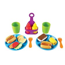 Learning Resources New Sprouts Hamburger and Hotdog Cookout - 19 Pieces