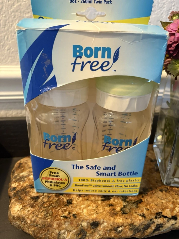 Born Free 安全智能瓶通风 9 盎司 0+ Mos。 按原样减少 Colic 2 包 — 第 2/4 张图片