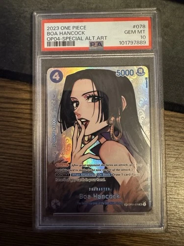 Boa Hancock  SP One Piece English, OP01-078 Kingdoms of Intrigue OP04 - PSA 10