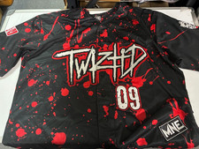 NEW Twiztid W.I.C.K.E.D. Embroidered Blood Splatter Baseball Jersey size xl