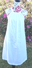 Gap Womens S Linen Blend White Dress  Pockets Lined Resortwear Beach Summer