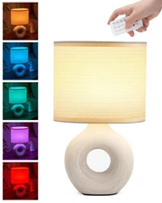 UMEXUS 10’’ Small Cordless Table Lamp with Timer & Dimmer, Battery O