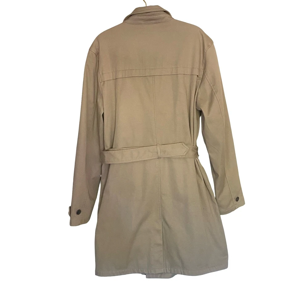 Gabardina TOPMAN Tostada Doble Pecho Cinturón Estilo Hombre Prendas exteriores clásicas Foto 2 de 4