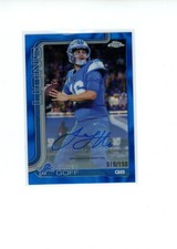 2025 Topps Chrome Jared Goff #BA-JGO Blue Lava Refractor Auto 10/150