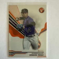 2024 Topps Pristine Ezequiel Tovar Orange Refractor /25 Colorado Rockies