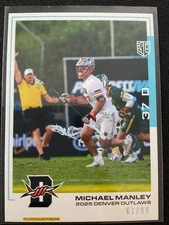 Michael Manley 2025 Premier Lacrosse League Blue Parallel Card #61/99