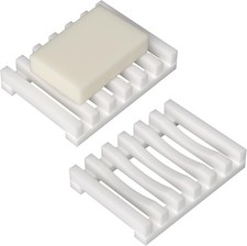 2Pcs Soap Dish Holder, Non-Slip Bathroom Accessories Silicone Soap Case Saver...