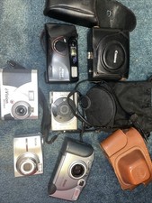 Lot Of Cameras Cannon Elph Nikon E Vision Dc240 Zoom Easy Share Touch 2 And Case