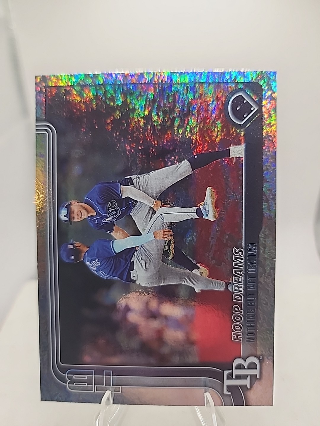 Hoop Dreams Tampa Bay Rays Silver Silver Foil 2025 Topps Series 1 Card #291