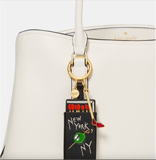 Kate Spade Perfect Matchbook Klucz Fob Torba Charm Czarny Wielokolorowy Fabrycznie nowy z metką