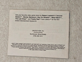 ORIGINAL NINTENDO NES WHOMP EM INSTRUCTION MANUAL ONLY