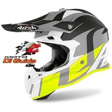Casco Moto Cross Enduro Airoh TERMINATOR OPEN VISION Shoot Giallo Opaco