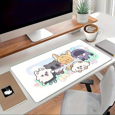 40*90cmTOMORROW X TOGETHER K-Pop Group Chibi Desk Mat - Large Non-Slip Gaming &