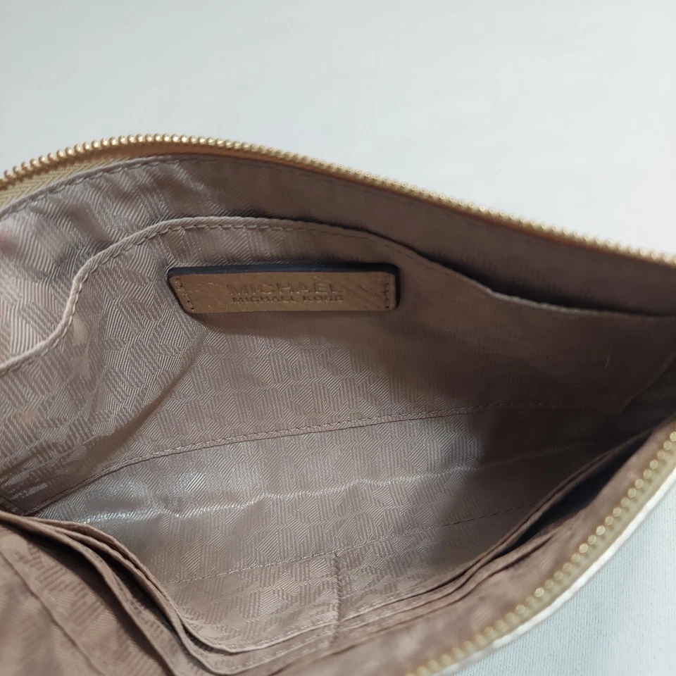 Клатч женский Michael Kors Bedford бледно-золотой большой на молнии кожа - Изображение 4 из 4