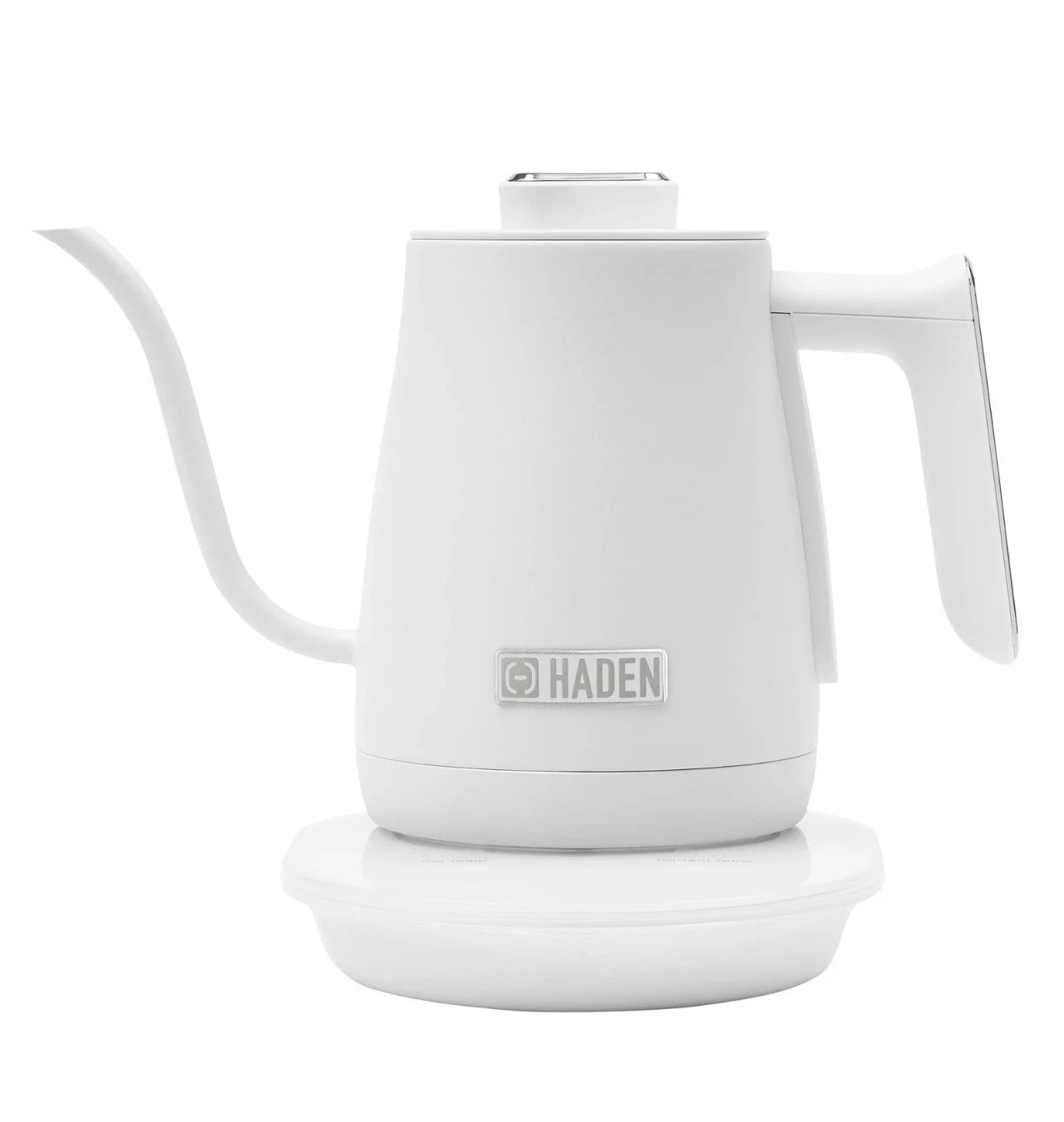 Haden Electric Tea Kettle, Gooseneck Hot Water Boiler, 0.6L Teapot, Ivory/Chrom