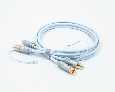 SUPRA Cables Phono 2RCA SC Audio Phono Kabel mit Erdung Ice Blue | Phono 2RCA SC