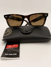 Ray Ban Sunglasses Wayfarer RB2140 Polarized 50-22 150 Authentic. Exc. Cond!