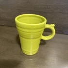 Fiesta Lemongrass Latte Coffee Mug Ring Handle Thumb Rest Homer Laughlin USA