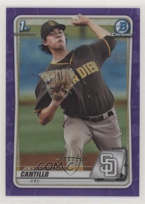 2020 Bowman Chrome Prospects Purple Refractor 86/250 Joey Cantillo #BCP-76 fm0