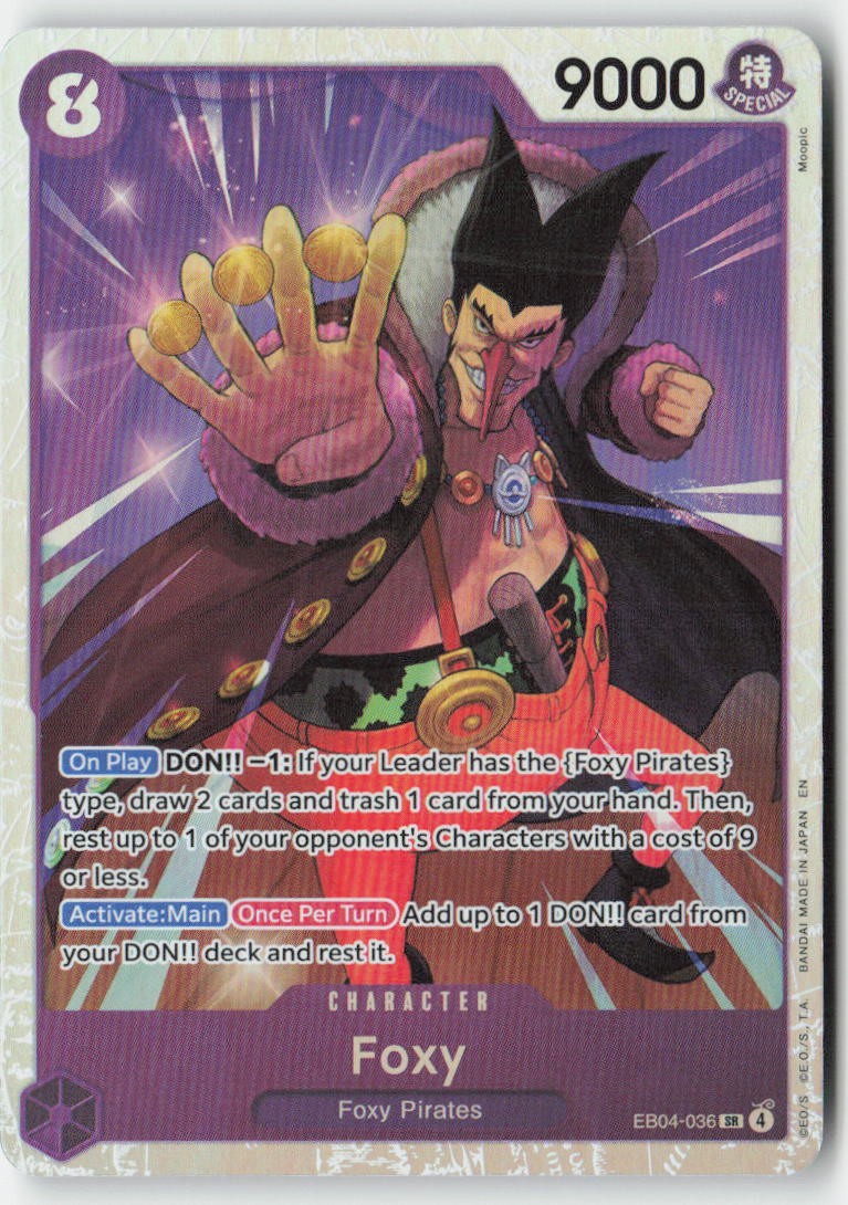 One Piece - Foxy (OP14 Reprint) EB04-036 SR Foil LP