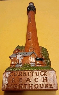 1996 Handpainted Wood Currituck Beach Lighthouse Refrigerator Fridge Magnet CGMI