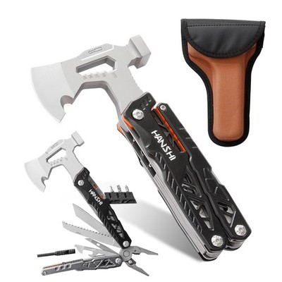 HANSHI Camping Axe Multitool, YG10 Tungsten Steel Replaceable Wire Cutters
