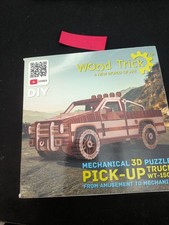 Wood Trick Mechanical 3D Puzzle Pick-Up Truck WT-1500 INCOMPLETE Parts/Donor