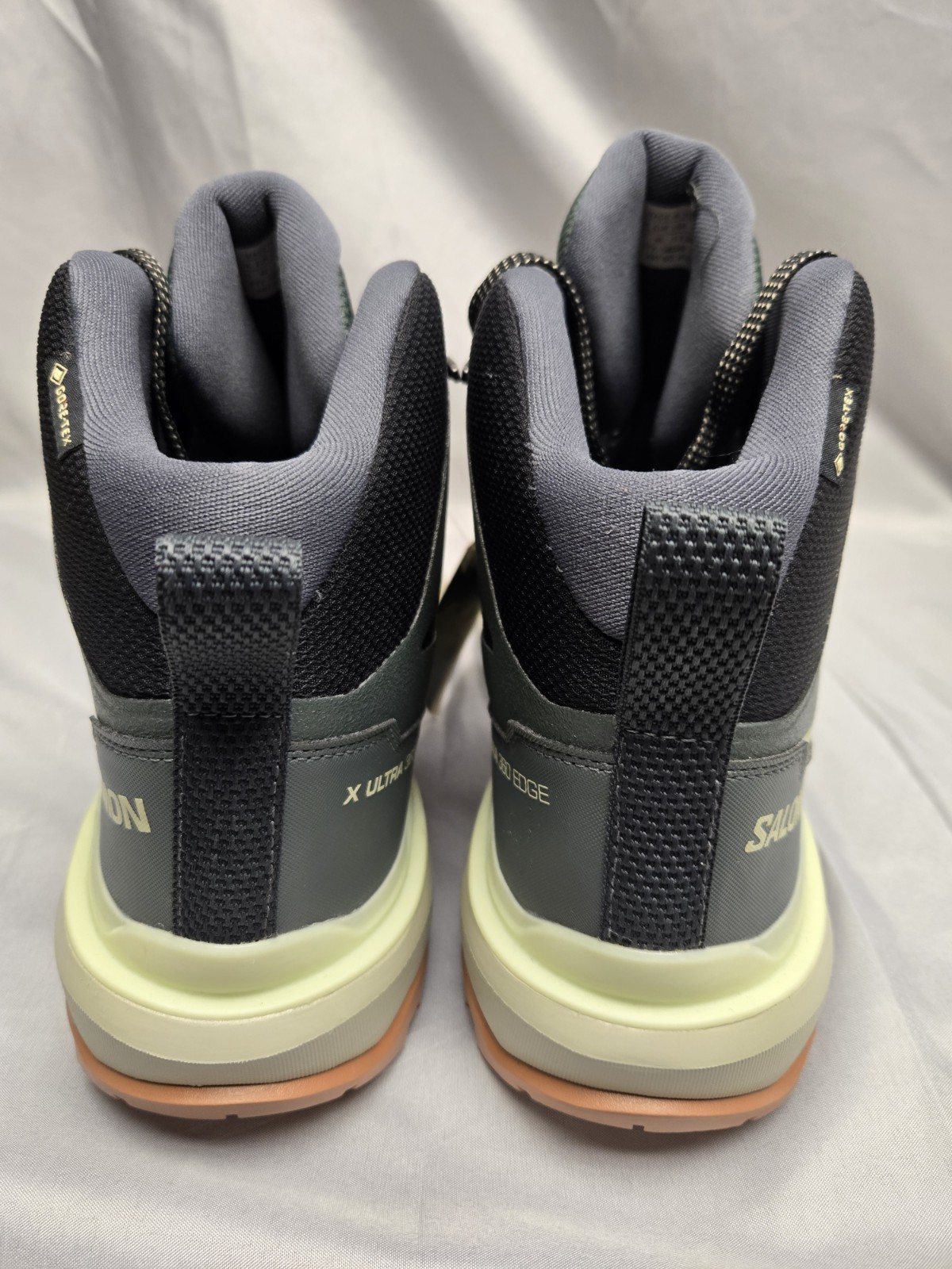 NUOVE scarpe da trekking Salomon X Ultra 360 Edge Mid GTX Gore Tex verdi da uomo taglia 11