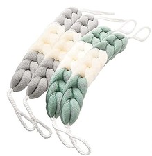 4 Packs Long Loofah Back Scrubber for Shower,Body Bath Sponge Ball with Rope ...