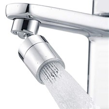 360 Degree Swivel Sink Faucet Aerator, Big Angle High Pressure Large Chrome