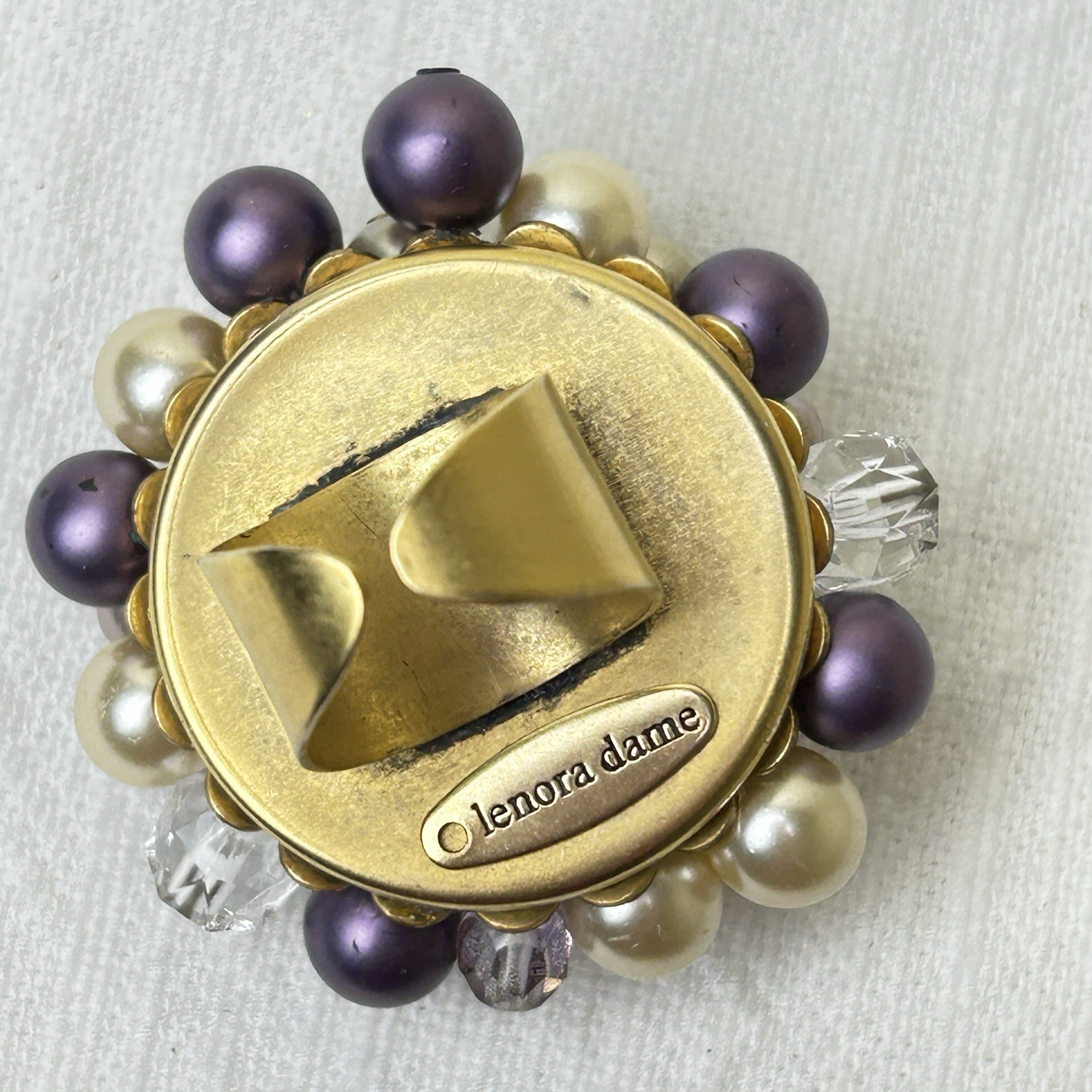 LENORA DAME Statement Cocktail Ring Adjustable Be… - image 5