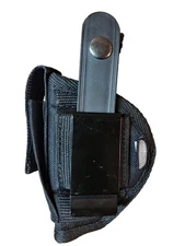 Pro-Tech Outdoors Black Nylon Gun Side Holster-Ambidextrous-Size 1