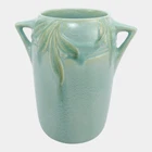 Roseville Velmoss II Green 1935 Vintage Art Deco Pottery Ceramic Vase 714-6