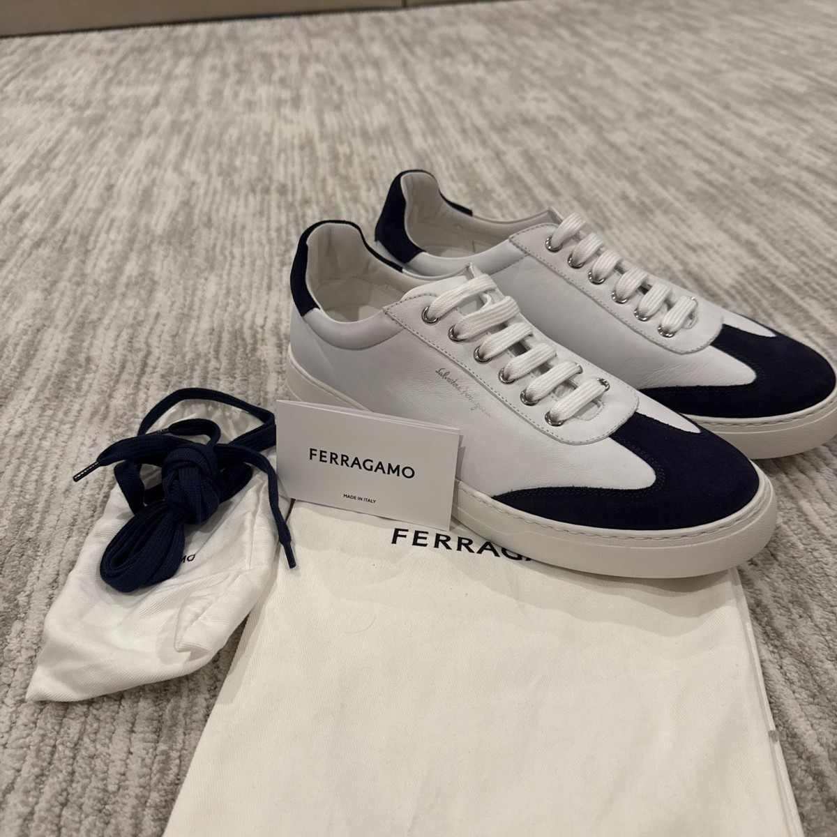 Men's Ferragamo Shoes Size 8 1/2 Brand New Without Box And Has