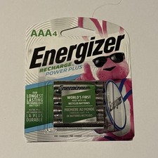  New Sealed  ENERGIZER AAA Rechargeable Power Plus NiMH Batteries 4-Pack
