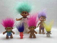 Lot Of 6 Vtg Troll Assorted Outfits Doll Lot Russ-Applause-Uneeda & More